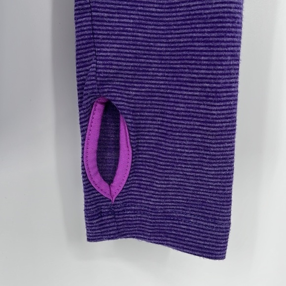 Champion Purple V-Neck Long Sleeve Shirt Size Small - Picture 3 of 8